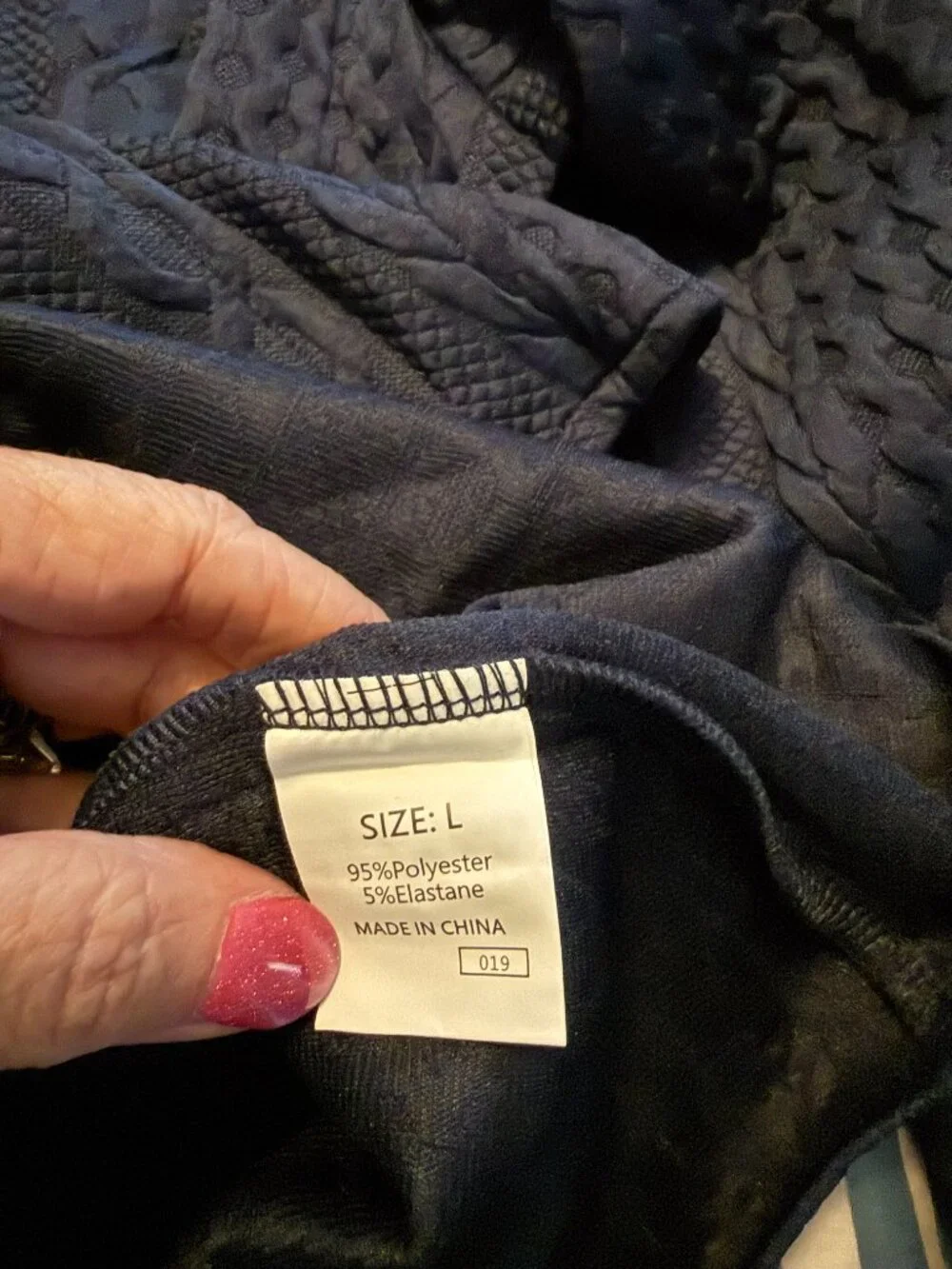 Quilted Navy Blue Jacket in size Large